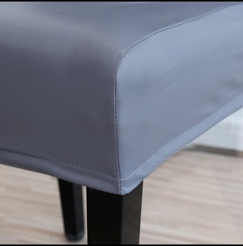 Чехол для стула из искусственной кожи, материал-ткань, чистый цвет, водонепроницаемый, для обеденного кресла, чехлы для стульев, для отеля, банкета, чехлы для сидений, защита для стула