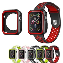 Чехол для Apple Watch, ремешок, чехол 42 мм, 38 мм, iwatch series 4, 3, 2, 1, ремешок 44 мм, 40 мм, аксессуары, рамка, силиконовый защитный чехол
