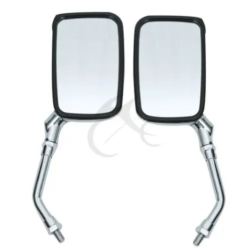 

10mm Rectangle Motorcycle Mirrors For Kawasaki Suzuki Yamaha Honda VF Magna Stateline 500 VT700 VT750 VT1100 Cruiser Custom ATV