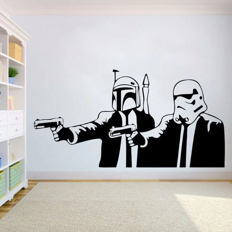 

Movie Art Poster Vinyl Wall Sticker Removable Pulp Novel Star Wars Wall Decal Hot Movie Star Wars Poster Home Decor DY19