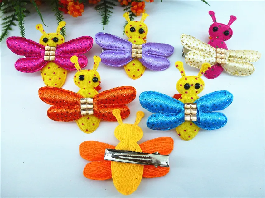 

Free shipping 2013 Fashion 50 pcs assorted Girl Baby Toddler kid favour Dancing f bees flower Hair Clips FOR KIDS!!