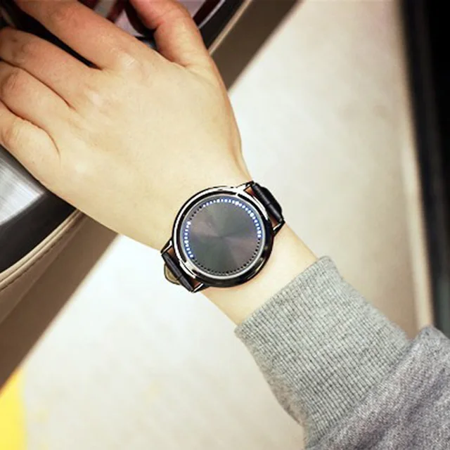touch screen led couple watch