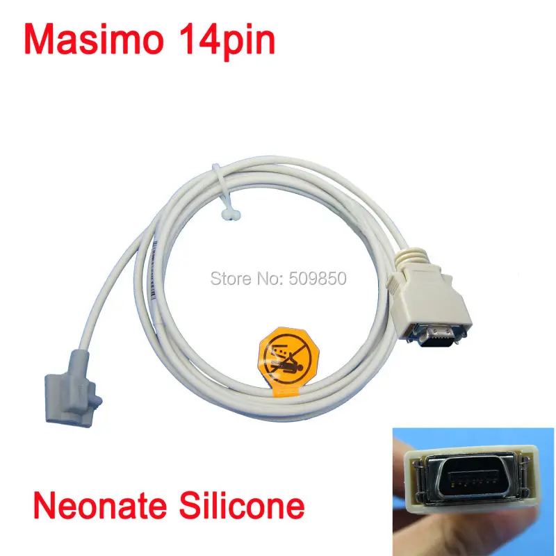 

Compatible masimo 14pin spo2 sensor long cable neonatal silicon soft spo2 sensor pulse probe
