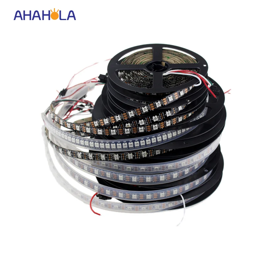 Details about / 5V WS2812B 5050 RGB LED Strip 30 60 144 150 300 Leds Individual Addressable 1-5M