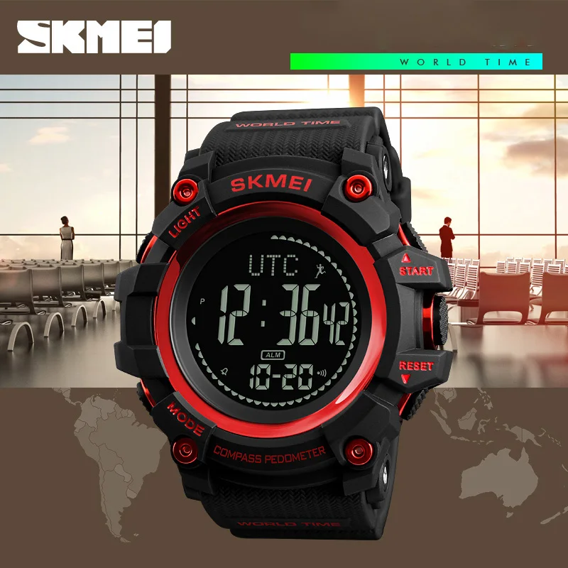 SKMEI 1356 мужские/женские часы Шагомер водостойкие спортивные chronнаручные Relogio