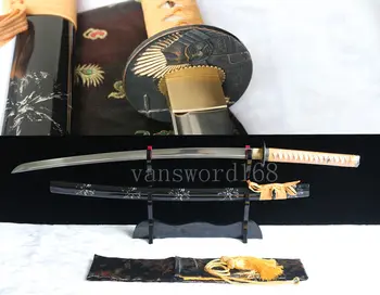

Hand forged High carbon steel Japanese Samurai Tsuba Sword katana full tang.