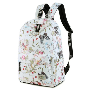

Cute Waterproof Canvas Women Backpack Butterfly Animal Pattern Printing Girls School bags College Laptop Bookbag Female Daypacks
