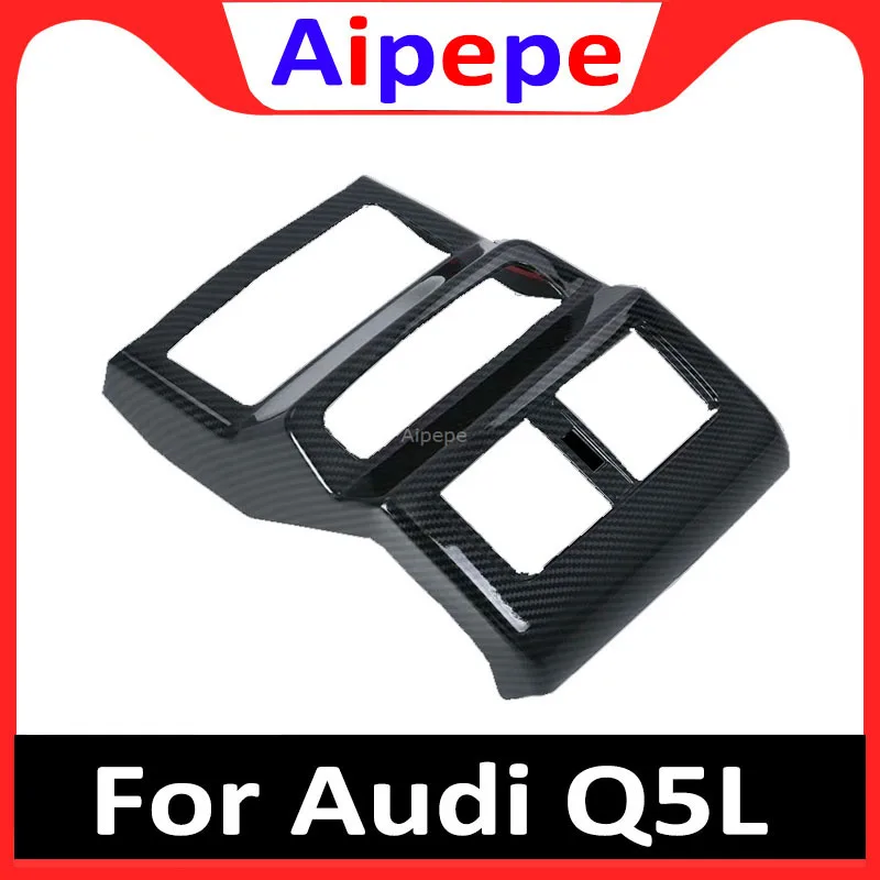 

For Audi Q5 2018 2019 ABS Plastic Interior Armrest Box Rear Air Condition Vent Outlet Cover Trim 1pcs Car Styling