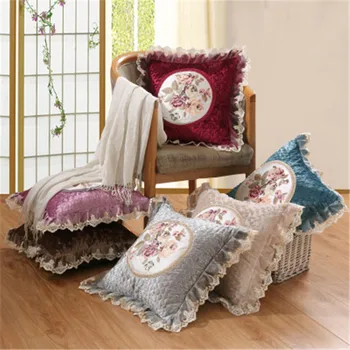 

Textile Fabric Lace Noble Cushions Decorative Pillow Cover Elephant Grey Throw Pillows Case Cushions Cover For Sofa 45x45