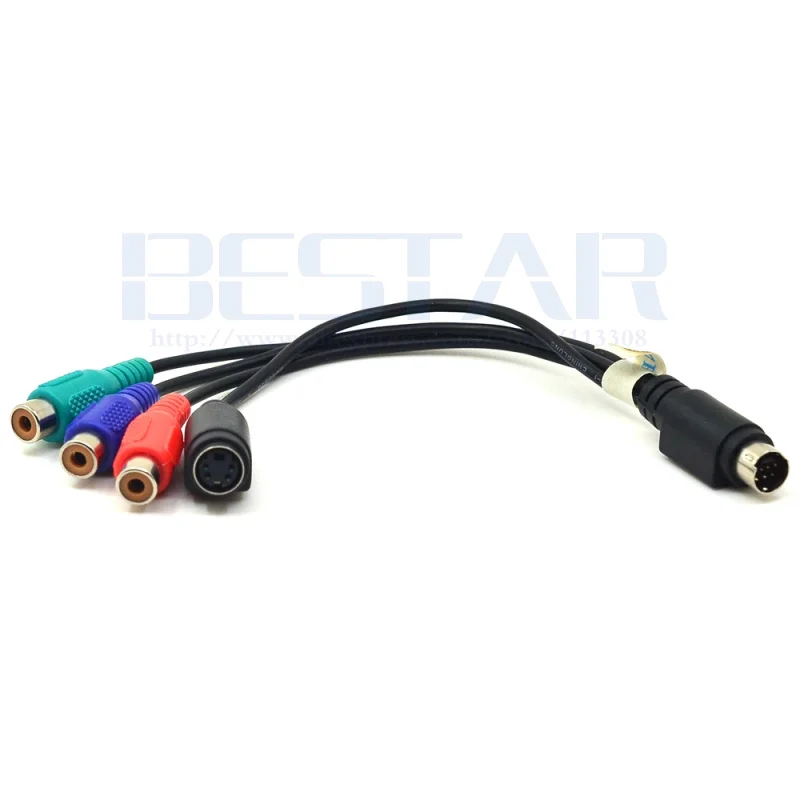 7 контактный S видео гнездо RGB/ 3 RCA и 4 гнездовой адаптер кабель 20 см для ПК DVD