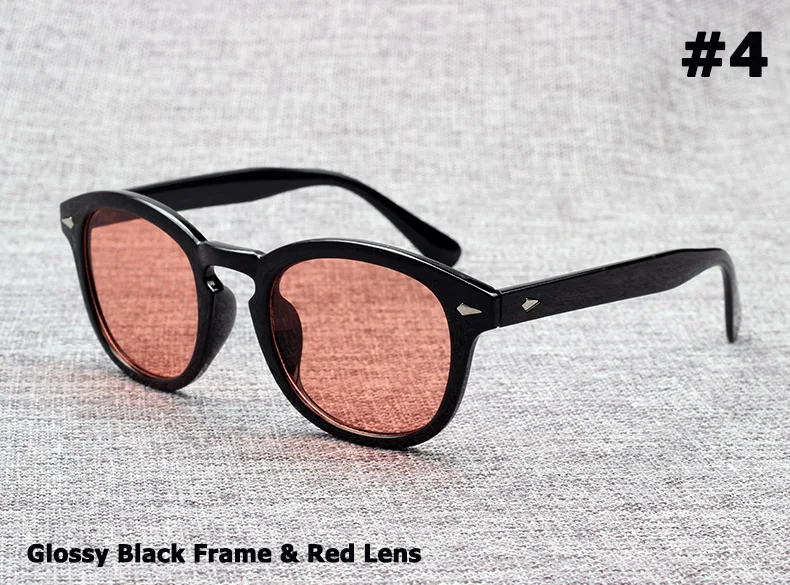 4 Red Lens JackJad, модные солнцезащитные очки в стиле Джони Депп, Lemtosh, Ретро стиль, Круглый оттенок, океанские линзы, фирменный дизайн, солнцезащитные очки Oculos De Sol - Цвет линз: 4 Red Lens