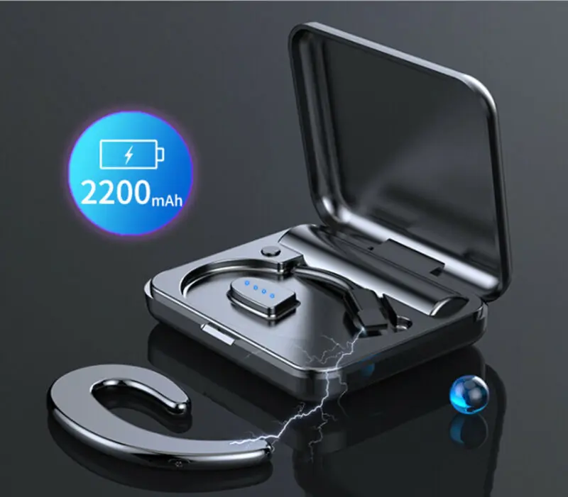 

Ear Bluetooth Bone Conduction Headphones 5D Stereo Wireless Earphone Headset