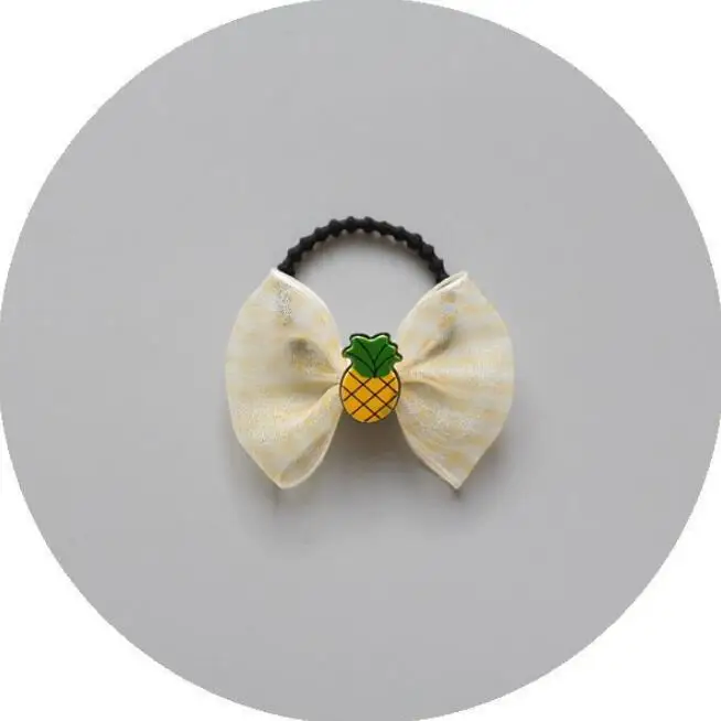 Jolly S, 8 шт., эластичные ленты для волос для девочек, муслиновые банты для волос, животные, фрукты, резинки, свежие детские волосы для девочек, заколки для волос, аксессуары