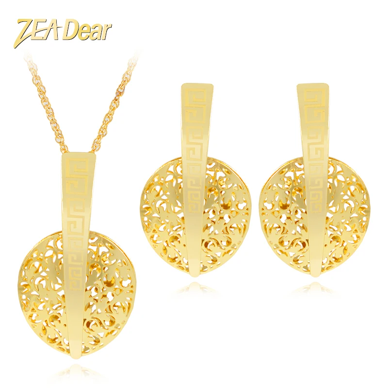 ZEA Dear ювелирные изделия Винтажные Ювелирные наборы серьги ожерелье Подвеска для