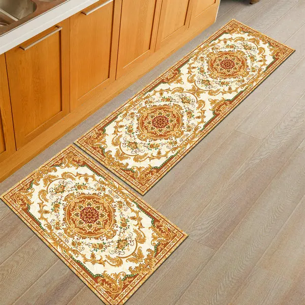 European Style Floral Printed 3D Rugs Anti-Slip Area Door Mats for Kitchen Living Room Bedroom Carpets Elegant Floor Rugs Mats - Цвет: Design No.6