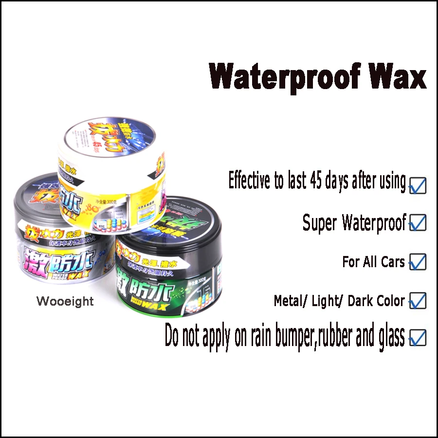 Car Polishing Waterproof  Paste Paint Care Hard Wax For Light Color Car White Yellow Light Bule Metal Color Gold Dark Car (7)