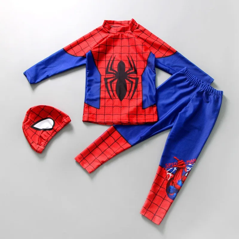 NIEUWE-Baby-jongens-Badmode-Spider-Man-Bat-man-Super-Hero-Cartoon-3-pc-Zwemkleding-Jongens-Bad