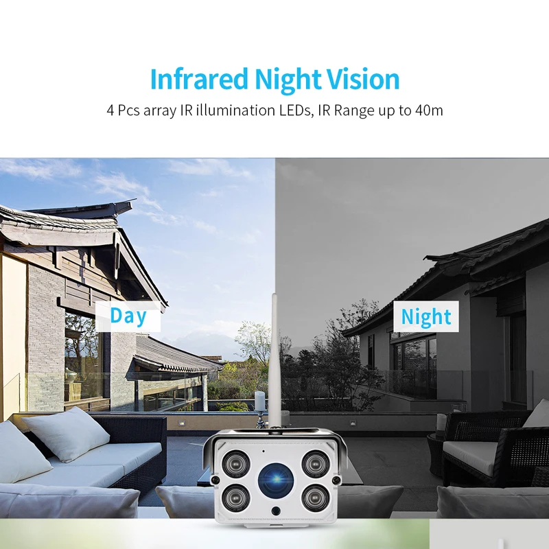 Smart Outdoor IP66 Waterproof Cam 5X Zoom HD 2.0MP Wireless CCTV Bullet Camera Two Way Audio Security Video Surveillance Camera