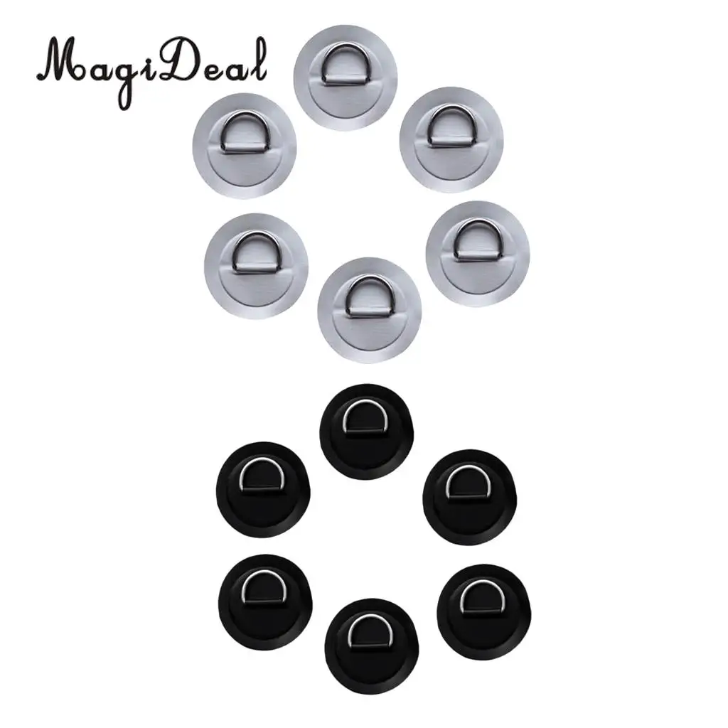 12Pcs Stainless Steel D Ring PVC Patch for Inflatable Kayak Dinghy Raft SUP