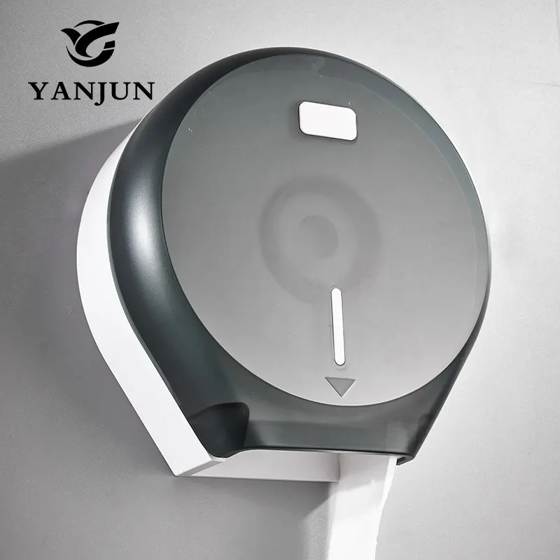 Twin Toilet Roll Dispenser Wall Mounted Plastic Toilet Roll Holder Lockable Key