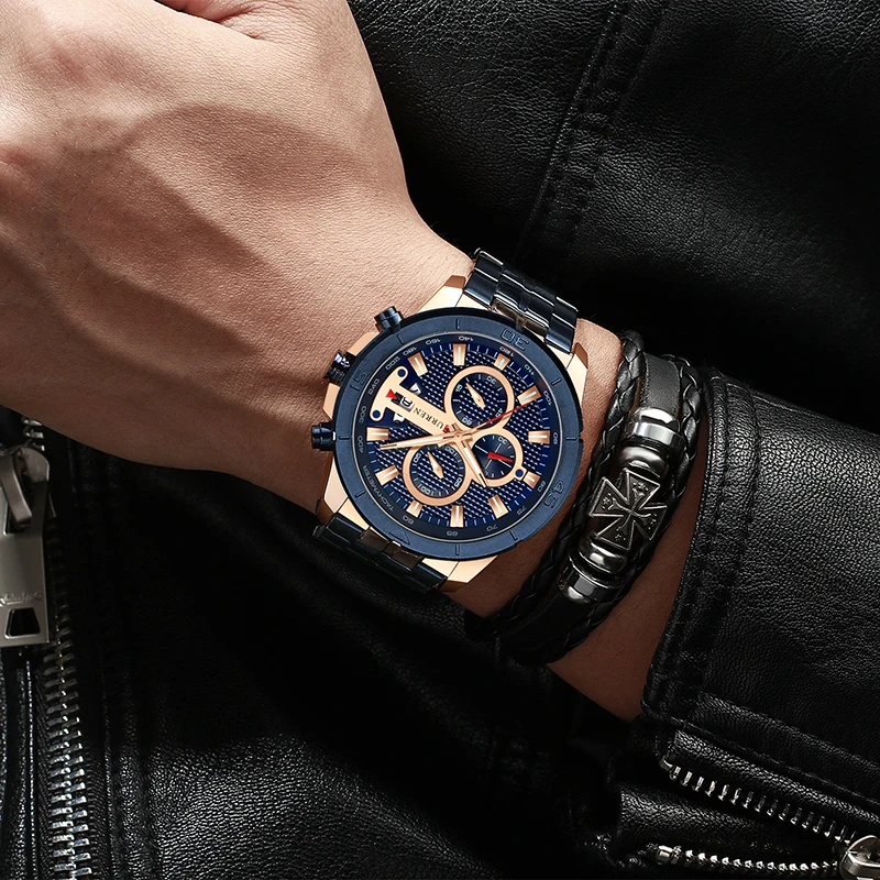 Часы для мужчин CURREN люксовый бренд хронограф армейские военные мужские наручные часы из нержавеющей стали спортивные часы мужские Relogio Masculino