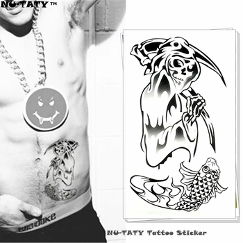 

Nu-TATY Jack The Ripper Killer Temporary Tattoo Body Art Flash Tattoo Stickers 17*10cm Waterproof Fake Tatoo Styling Sticker