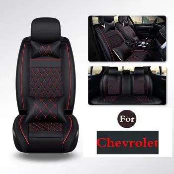 

PU Leather Car Front back Bucket Seat Covers Solid 5 color mats For Chevrolet Cruze Sail Malibu Captiva Traxes Rveo Epica