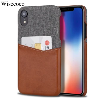 

Wallet Case for IPhone Xs Max XR X 8 7 Plus 11 pro max 11pro Soft Fabric + PU Card Leather Case with ID Credit Card Holder Etui