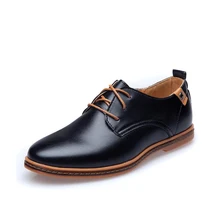Spring Autumn Men Shoes Hot Sales Fashion trend Casual Breathable business Flats Round Toe Retro Man Leather Shoes large size
