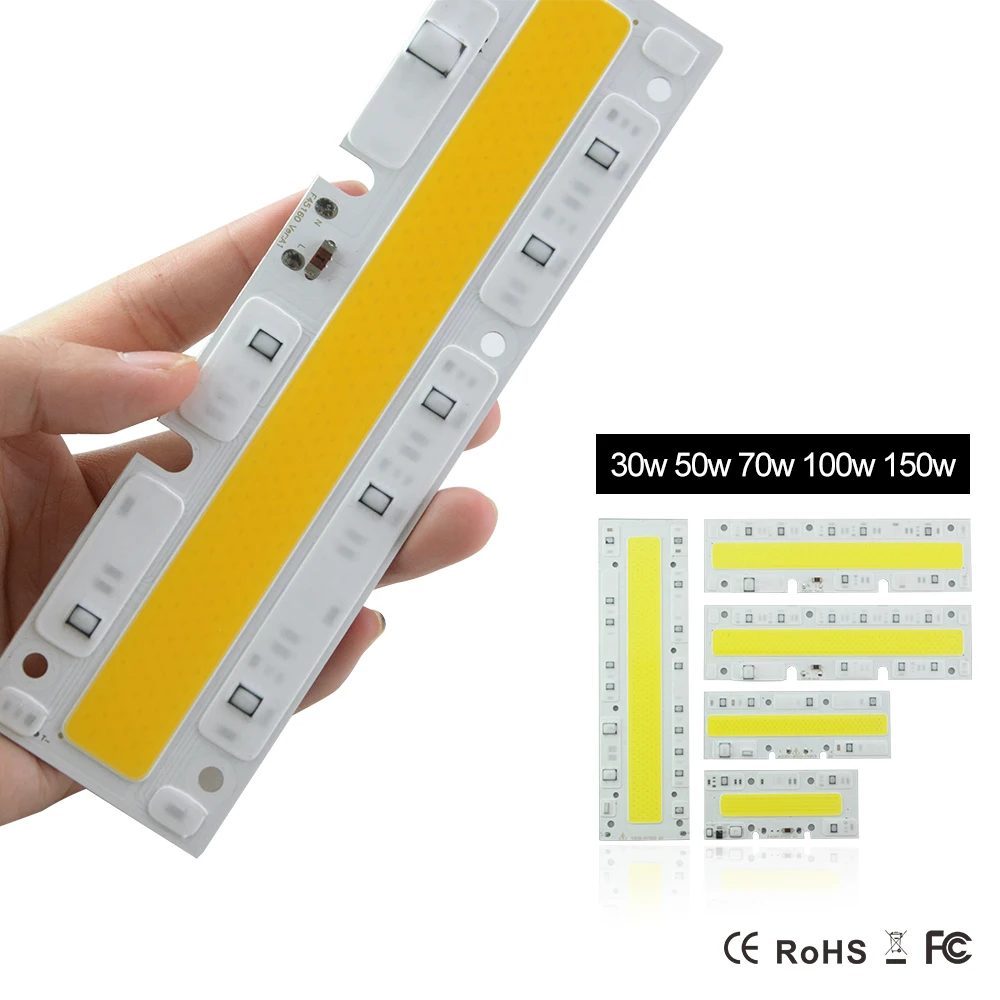 Светодиодный чип COB Smart IC высокой мощности 30 Вт 50 70 100 150 диодный прожектор источник