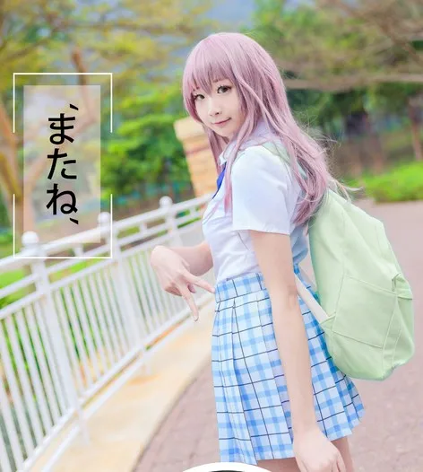 [Фото] фильм КЭ без Katachi Nishimiya Syouko JK школьная форма для девочек Косплэй костюм
