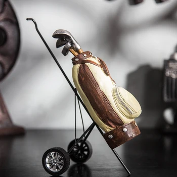 

[European] Jingmei Vintage golf rod rack bar desk bookcase one living room decoration decoration gifts