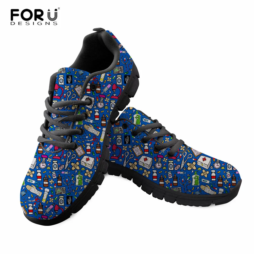 

FORUDESIGNS Casual Summer Women Flat Shoes Custom Female Light Wight Breathable Shoes Women Casual Comfortable Walking Shoes