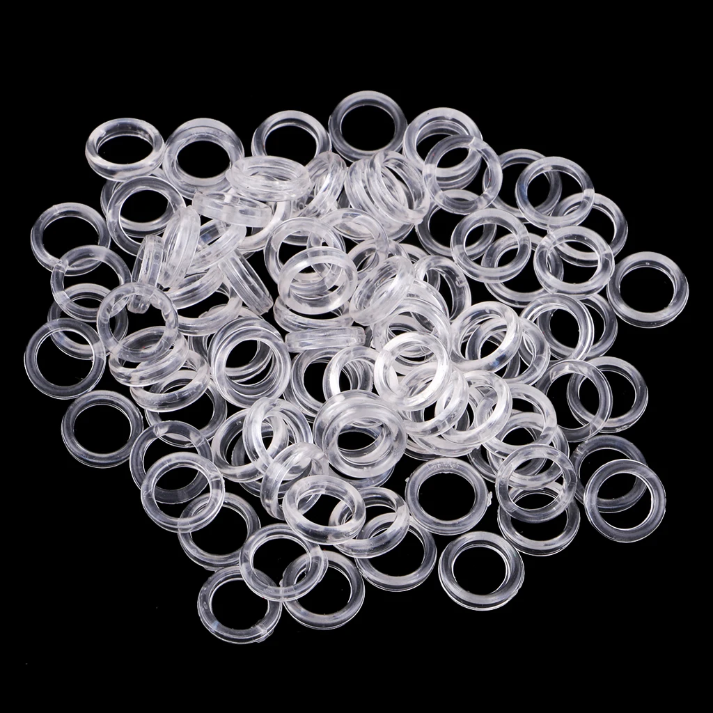 100 Pieces Nylon Bra Strap Adjuster Slider O Ring Lingerie DIY Sewing Crafts 6mm