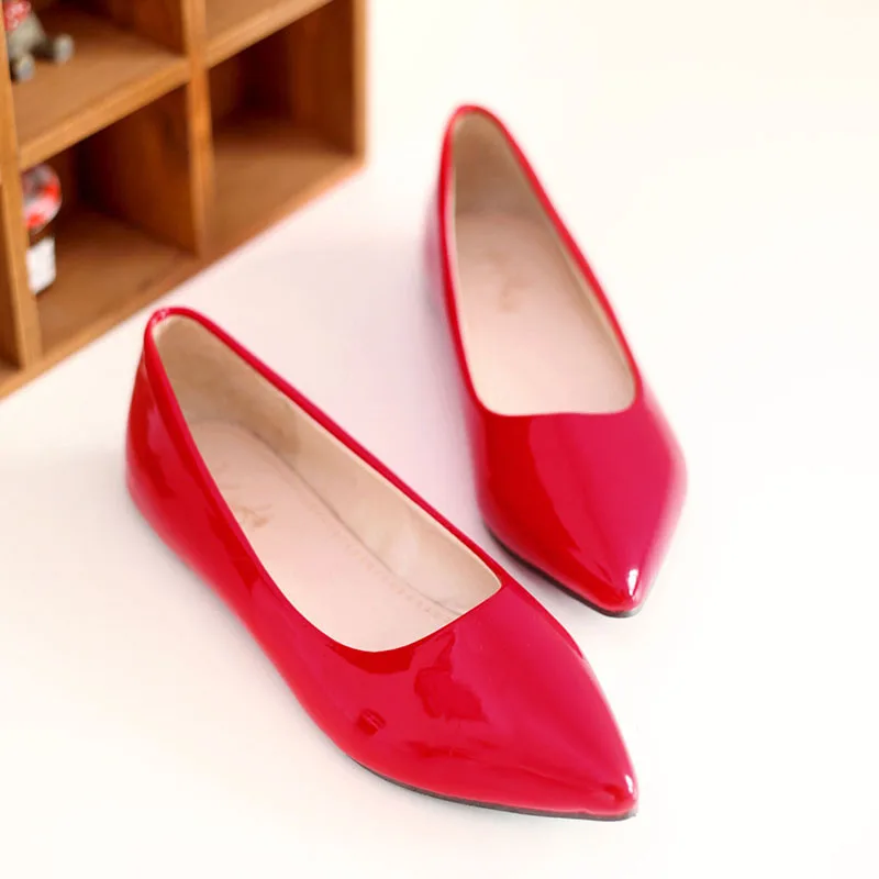 

HOT 2016 summer fashion Woman Flat Shoes Pointed Toe Flats Ladies ballets Women shoes plus size 35-43
