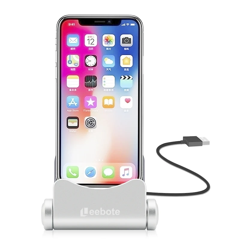 Leebote usb зарядная док-станция для iPhone X 8 7 6 6S Plus 5S 5 SE док-станция зарядное устройство Синхронизация данных для смартфона настольная док-станция