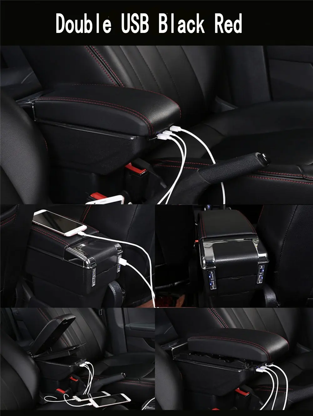 For Ford Focus Armrest Box Focus 3 armrest Box Universal Car Central Armrest Storage cup holder ashtray modification accessories