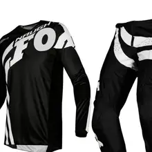 NAUGHTY Fox MX 180 Cota Джерси и брюки комбо для мотокросса, гоночная одежда для внедорожников, набор для взрослых, черный