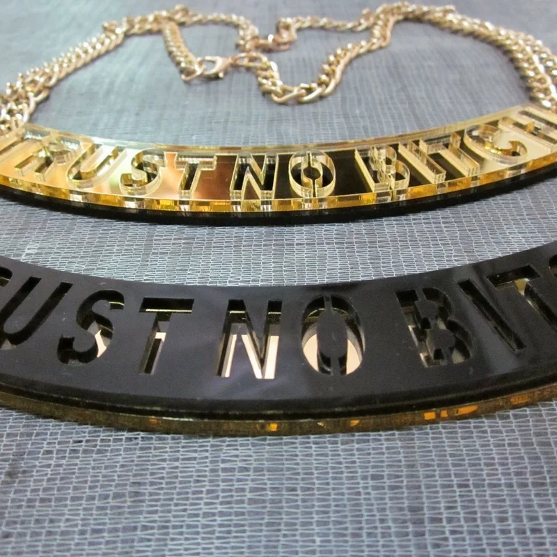 Модное акриловое ожерелье с буквами алфавита без Суки|trust no bitch|letter necklacealphabet necklace |