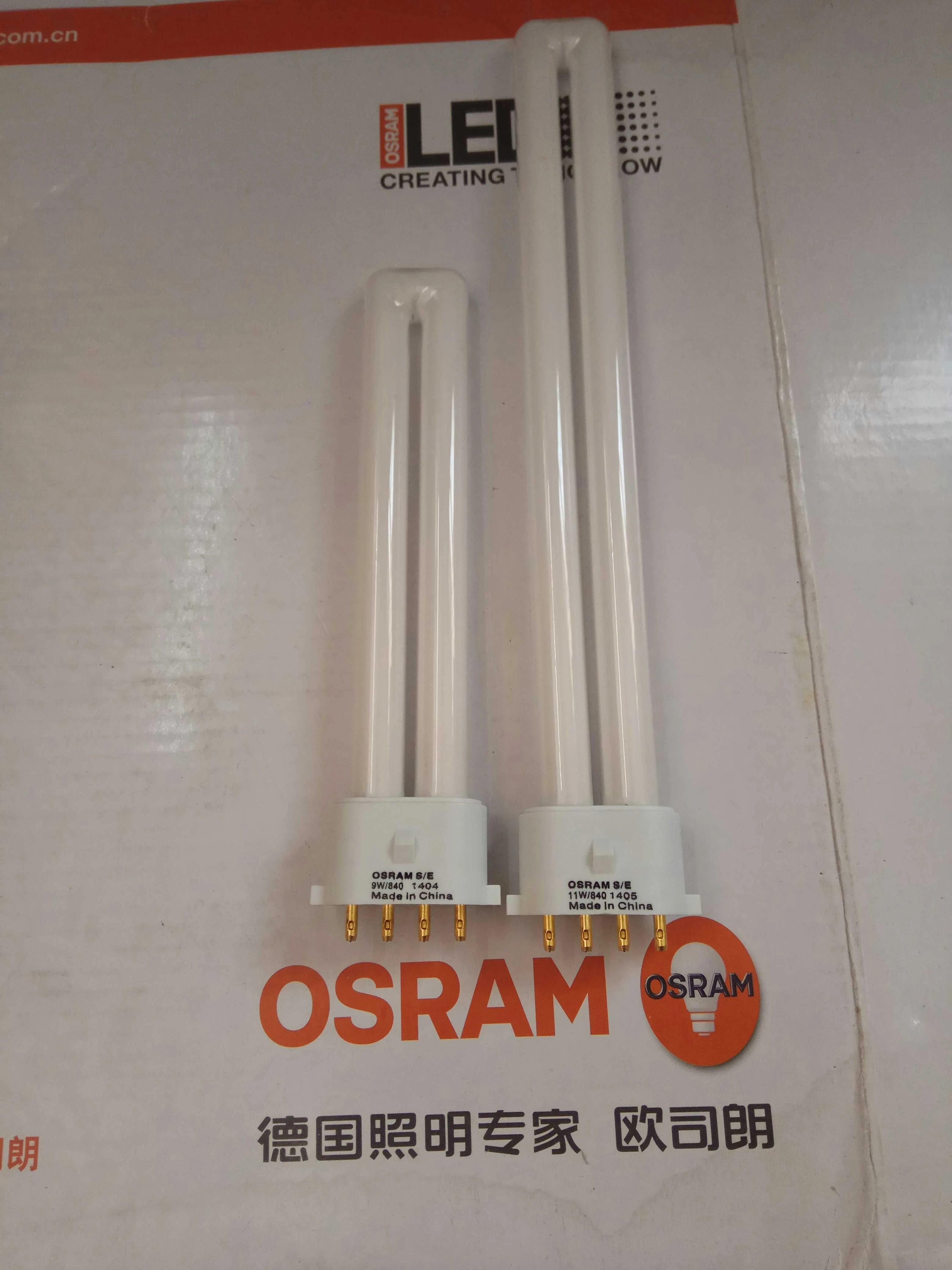 11 W 11 W Tube Fluorescent Ampoule De Lampe 2-PIN 840 OSRAM DULUX S Blanc Froid