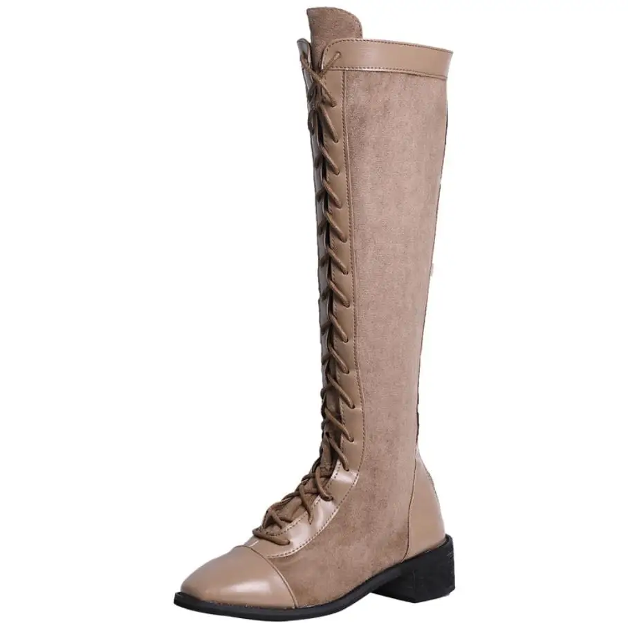 

Autumn and winter new fashion British style with long-barrelled Knight Martin boots