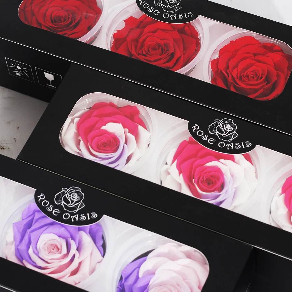 26 COLORS REAL Preserved Flowers Immortal Rose Flower Valentine's Day Gift Box 
