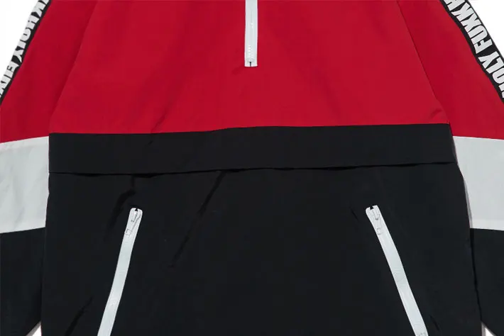 Patchwork Color Block Pullover Hooded Jackets 11