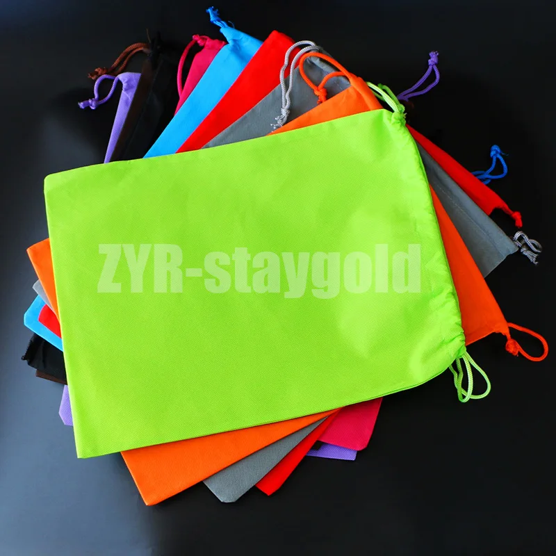 Organizer bag home travel organizador non woven fabric double rope storage shoes bag 9 colors free shipping