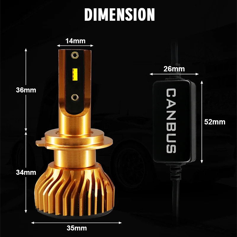 Hlxg h7 led h4 с Lumileds Luxeon Z ES Chips Автомобильные фары светодиодные лампы H11