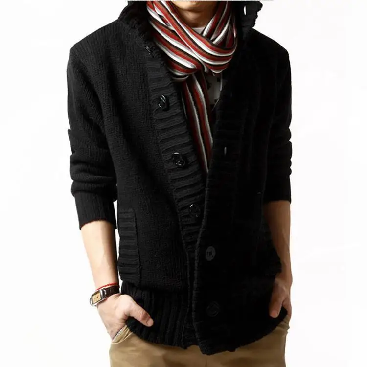 2019 new high-grade Cardigan Sweater Mens Slim Fit Button Warm Knitting Clothes Spring Winter Fashion Casual Coats plus size 2019 new high-grade Cardigan Sweater Mens Slim Fit Button Warm Knitting Clothes Spring Winter Fashion Casual Coats plus size