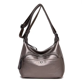 

Women Handbag Leather Zipper Flap Bags High Quality Casual Women Messenger Shoulder Crossbody Bags Female Handbags Sac A Main