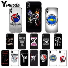 Yinuoda Kungfu тхэквондо ТПУ Мягкий силиконовый чехол для телефона чехол для iPhone X XS MAX 6 6S 7 7plus 8 8Plus 5 5S XR