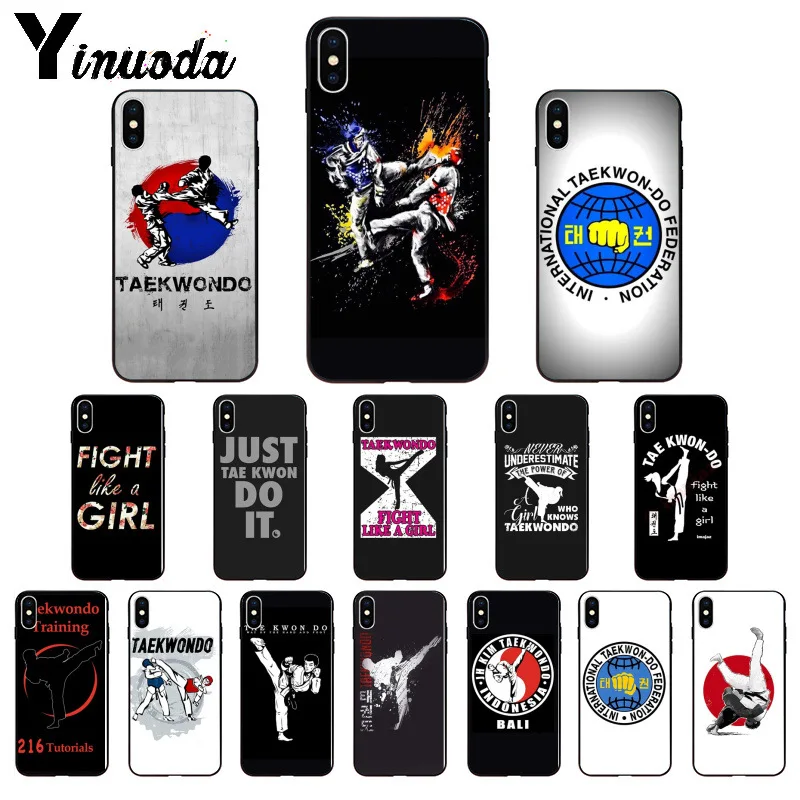 Yinuoda Kungfu чехол для тхэквондо из ТПУ мягкий силиконовый телефона iPhone X XS MAX 6 6S 7 7plus 8