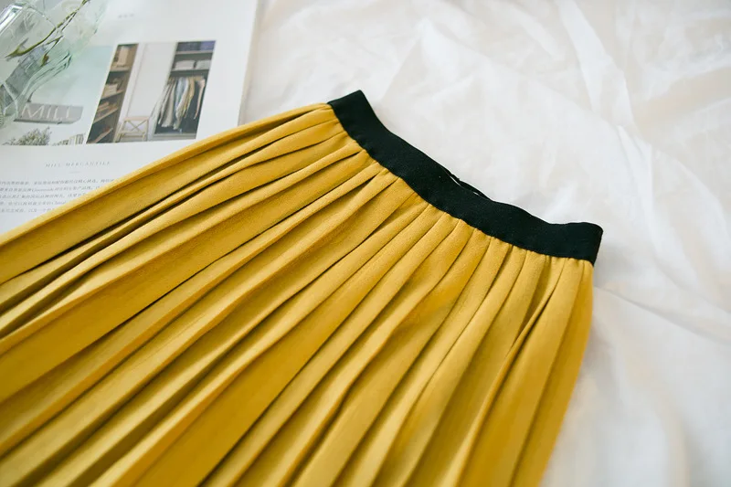 WNLEIGEL/весенне-летние юбки для девочек; Детская универсальная юбка желтого, серого, синего, коричневого цвета; однотонная плиссированная юбка с оборками для малышей; детская одежда